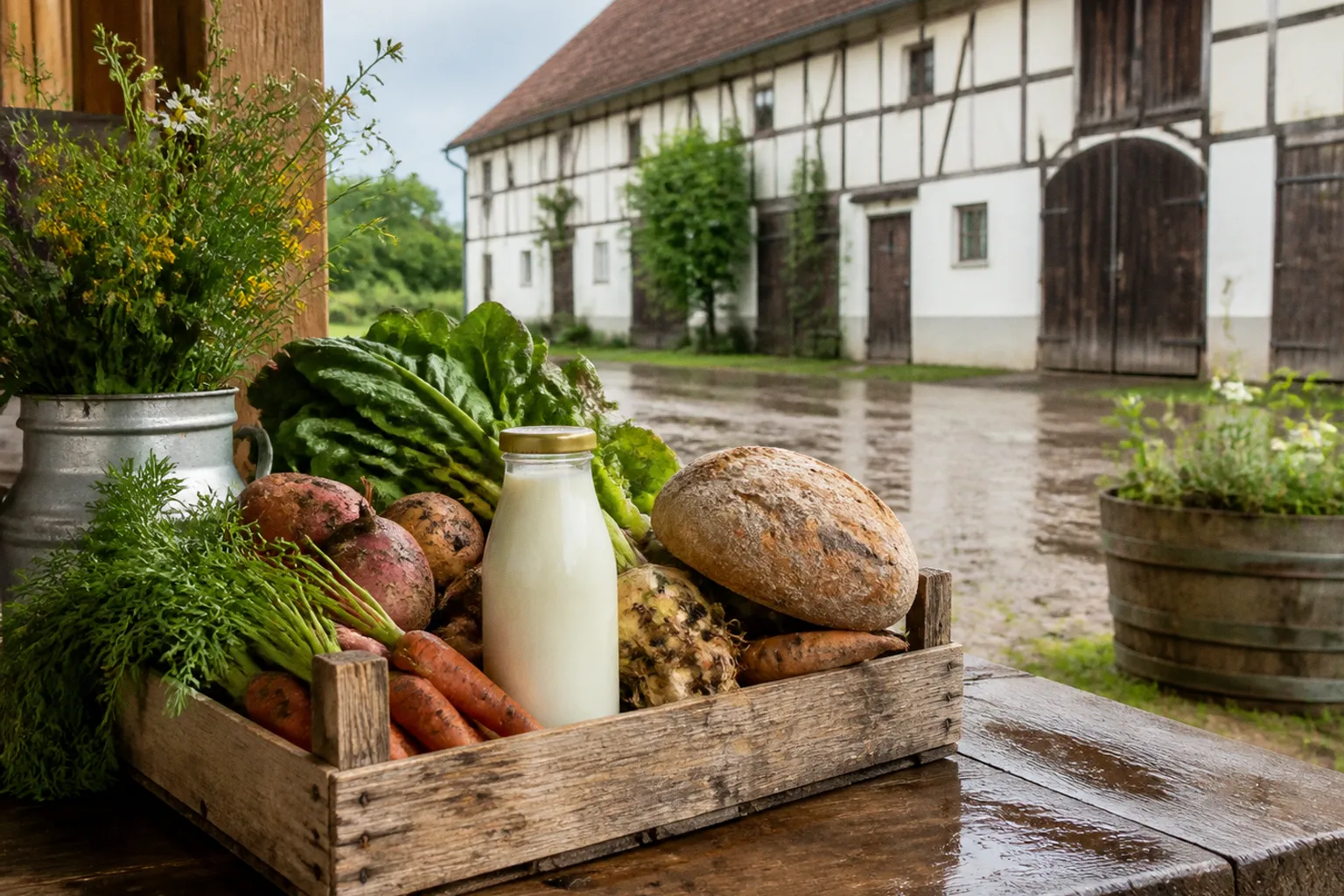 Hofladen oder Biokiste: Verpflegung im Ferienhaus