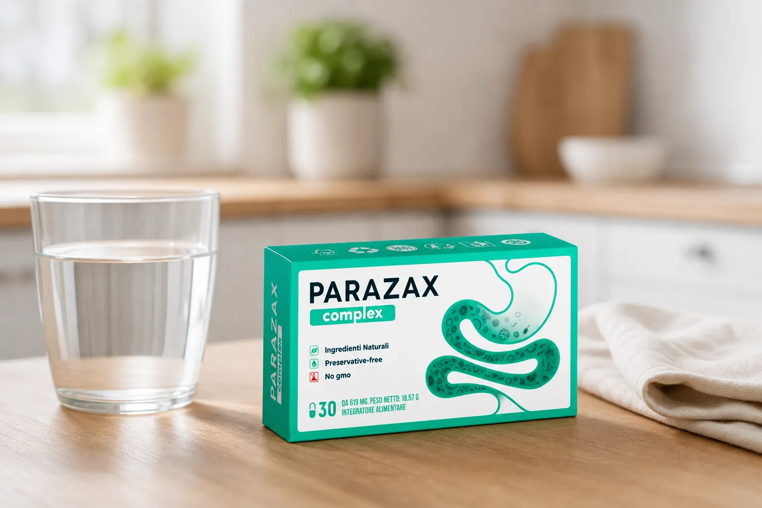 Parazax Complex — Verpackung im Alltag