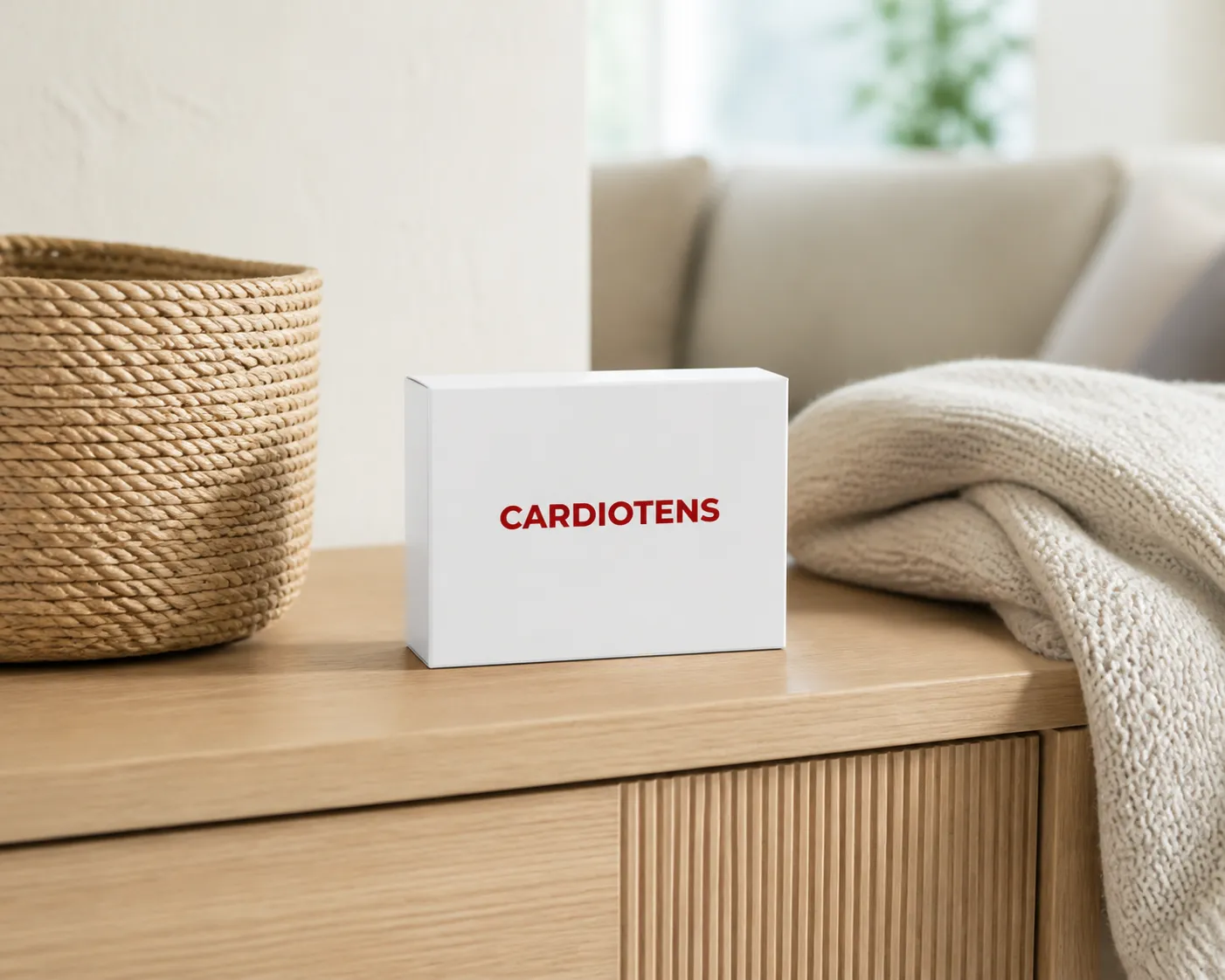 Cardiotens Plus — Verpackung im Alltag