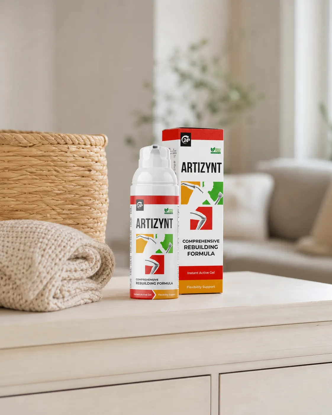 ArtiZynt Gel Full price + — Verpackung im Alltag