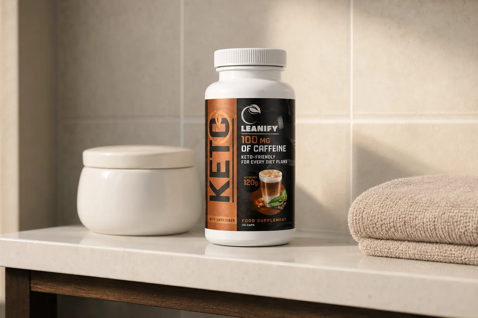 Leanify Keto — Verpackung im Alltag