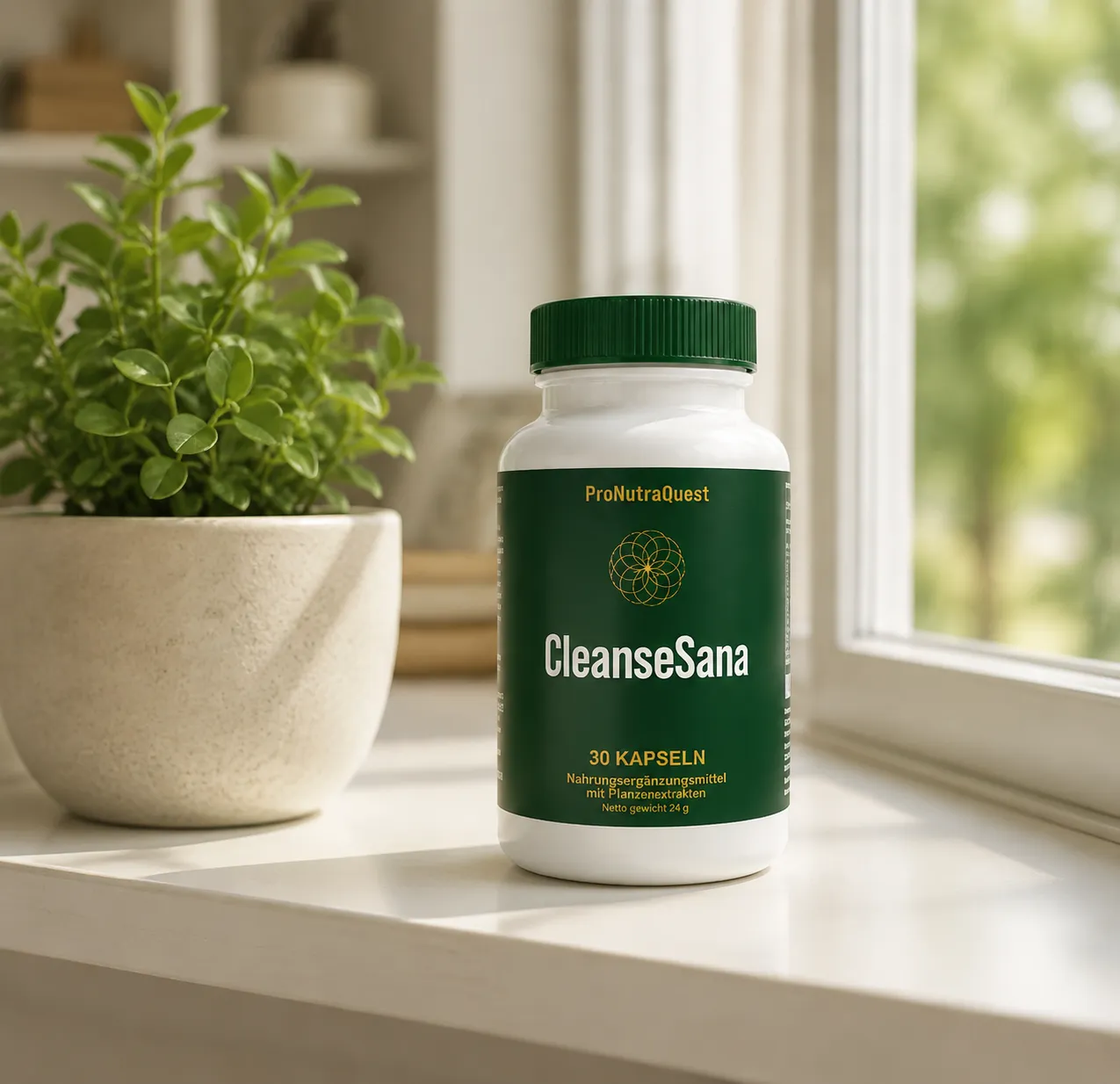 CleanseSana — Verpackung im Alltag